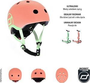 ScootAndRide Kask dla dzieci 1-5 lat Peach r. XXS-S (96389) 2