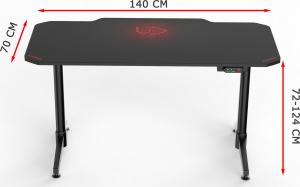 Biurko Ultradesk Level Zielone 140 cmx70 cm 9