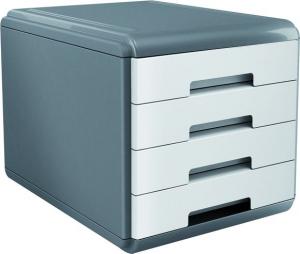 VeroTech organizer 4 szuflady szaro-biały (VD-111) 1