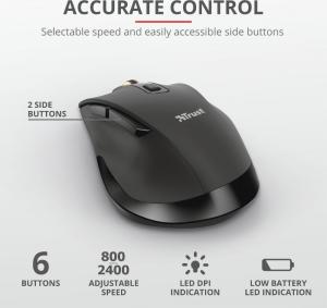 Mysz Trust MYSZ TRUST Fyda Rechargeable Wireless Comfort Black (23804) - PERTRUMYS0101 11