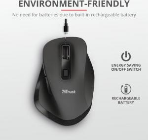 Mysz Trust MYSZ TRUST Fyda Rechargeable Wireless Comfort Black (23804) - PERTRUMYS0101 12
