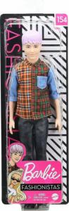 Lalka Barbie Mattel  Fashionistas - Stylowy Ken, fioletowe włosy (DWK44/GHW70) 2