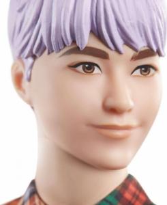 Lalka Barbie Mattel  Fashionistas - Stylowy Ken, fioletowe włosy (DWK44/GHW70) 4