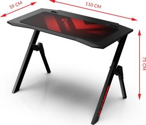 Biurko Ultradesk Action V2 Czerwone 110 cmx59 cm 14