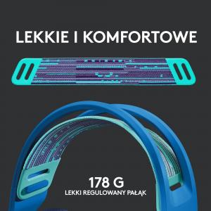 Słuchawki Logitech G733 Lightspeed Niebieskie (981-000943) 2
