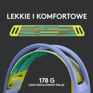 Słuchawki Logitech G733 Lightspeed Fioletowe (981-000890) 2
