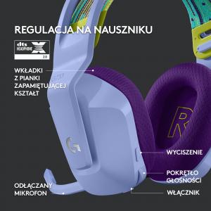 Słuchawki Logitech G733 Lightspeed Fioletowe (981-000890) 5