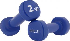 4fizjo hantle gumowane 2x2kg (niebieskie) 4