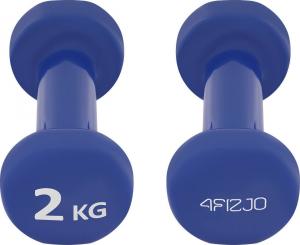 4fizjo hantle gumowane 2x2kg (niebieskie) 5