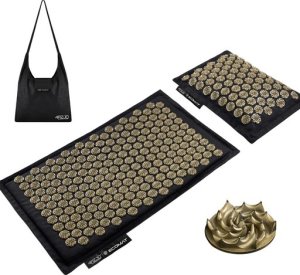 4fizjo 4FIZJO ECO ACUPRESSURE MAT BLACK/GOLD 1