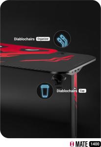 Biurko Diablo Chairs X-Mate 1400 Czerwone 140 cmx66 cm 11