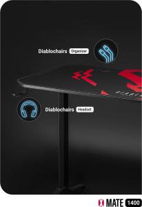 Biurko Diablo Chairs X-Mate 1400 Czerwone 140 cmx66 cm 10