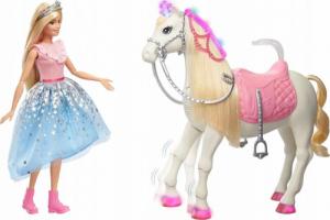 Lalka Barbie Mattel Princess Adventure - Interaktywny Konik + Księżniczka (GML79) 1