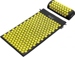 4fizjo Mata do akupresury z kolcami + poduszka 72x42 (żółto-czarna) 3