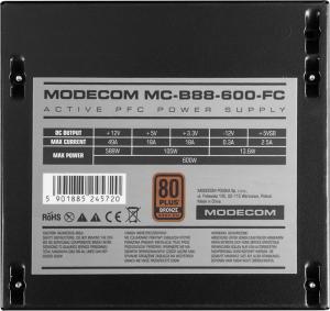 Zasilacz Modecom MC-B88-600FC 600W (ZAS-MC-B88-600-ATX-FC) 5