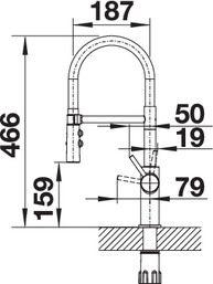 Bateria kuchenna Blanco Catris-S Flexo stojąca czarna matowa (525793) 3