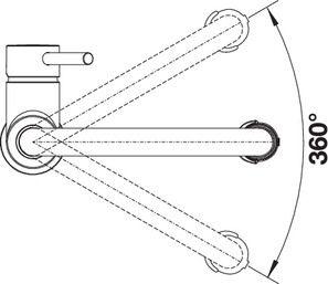 Bateria kuchenna Blanco Catris-S Flexo stojąca czarna matowa (525793) 4