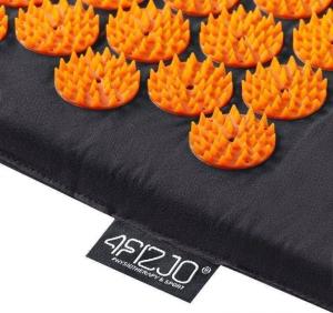 4fizjo Mata do akupresury z kolcami + poduszka 130x50 (czarno-pomarańczowa) 3