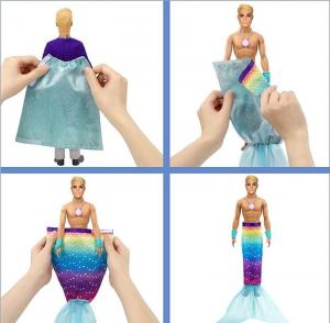 Lalka Barbie Mattel Dreamtopia - Książę Ken Syrenia przemiana (GTF93) 3