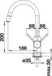Bateria kuchenna Blanco Mida-S stojąca czarna (526146) 2