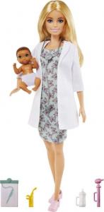 Lalka Barbie Mattel Kariera - Lekarz Pediatra i niemowlę (GVK03) 1