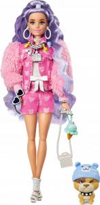Lalka Barbie Mattel Extra Moda - Fioletowe włosy (GRN27/GXF08) 1
