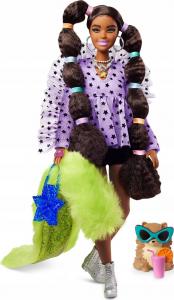 Lalka Barbie Mattel Extra Moda - Zielone futro (GRN27/GXF10) 1