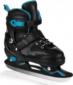 Rolki Spokey Quattro 4w1 z wymienną płozą regulowane czarne r. 34-37 5