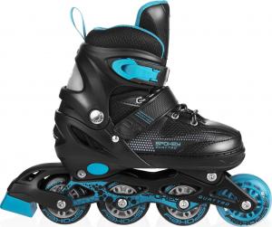 Rolki Spokey Quattro 4w1 z wymienną płozą regulowane czarne r. 34-37 6