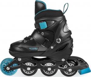 Rolki Spokey Quattro 4w1 z wymienną płozą regulowane czarne r. 34-37 7