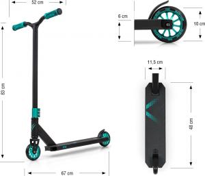 Hulajnoga MMX Raptor Turkusowy (3671) 8