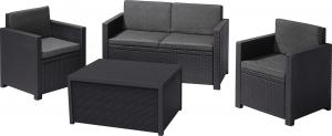 Allibert Monaco set with storage table - grafitowy 2