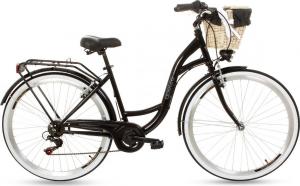 Goetze Rower miejski Mood 28'' sześciobiegowy czarny z wiklinowym koszem 1