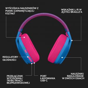 Słuchawki Logitech G435 Niebieskie (981-001062) 9
