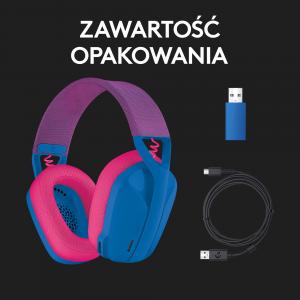 Słuchawki Logitech G435 Niebieskie (981-001062) 10