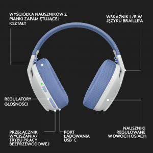 Słuchawki Logitech G435 Białe (981-001074) 9