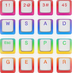 SPC Gear KC104 Pudding Double Shot Keycaps (SPG078) 4