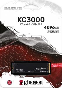 Dysk SSD Kingston KC3000 4TB M.2 2280 PCI-E x4 Gen4 NVMe (SKC3000D/4096G) 4