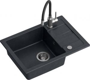 Zlewozmywak Steiner Zlewozmywak Ready-Smart z ociekaczem 62 x 44 cm czarny + bateria i dozownik (TQ6244RSCZ) 1