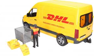 Bruder MB Sprinter DHL z figurką kuriera i z akcesoriami (02671) 2