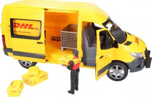 Bruder MB Sprinter DHL z figurką kuriera i z akcesoriami (02671) 4