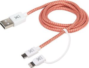 Kabel USB Xtorm USB-A - microUSB, Lightning 1 m Pomarańczowy (39043-uniw) 1