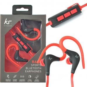 Słuchawki KitSound BT z mikrofonem, czerwone uniwersalny 1