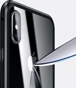 Wozinsky Wozinsky Full Magnetic Case magnetyczne etui 360 pokrowiec na przód i tył + szkło iPhone XS / X czarno-przezroczysty uniwersalny 14
