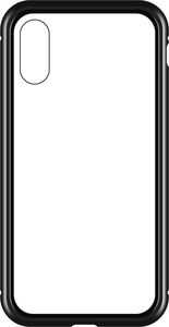 Wozinsky Wozinsky Full Magnetic Case magnetyczne etui 360 pokrowiec na przód i tył + szkło iPhone XS / X czarno-przezroczysty uniwersalny 2