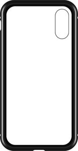 Wozinsky Wozinsky Full Magnetic Case magnetyczne etui 360 pokrowiec na przód i tył + szkło iPhone XS / X czarno-przezroczysty uniwersalny 3