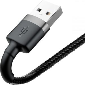 Kabel USB Baseus USB-A - Lightning 0.5 m Czarno-szary (6953156274938) 3