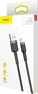 Kabel USB Baseus USB-A - Lightning 0.5 m Czarno-szary (6953156274938) 4