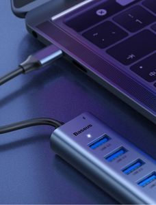HUB USB Baseus CAHUB-Q0G 1x USB-C  + 4x USB-A 3.0 (40138) 14