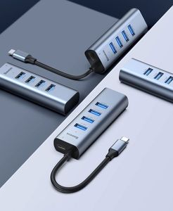 HUB USB Baseus CAHUB-Q0G 1x USB-C  + 4x USB-A 3.0 (40138) 15